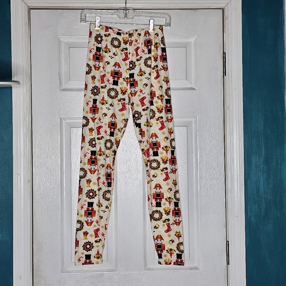 2 Pairs Christmas Leggings OSFA - Picture 5 of 16